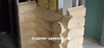 отделка имитацией бревна golog system
