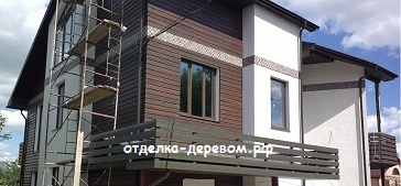отделка дома деревом